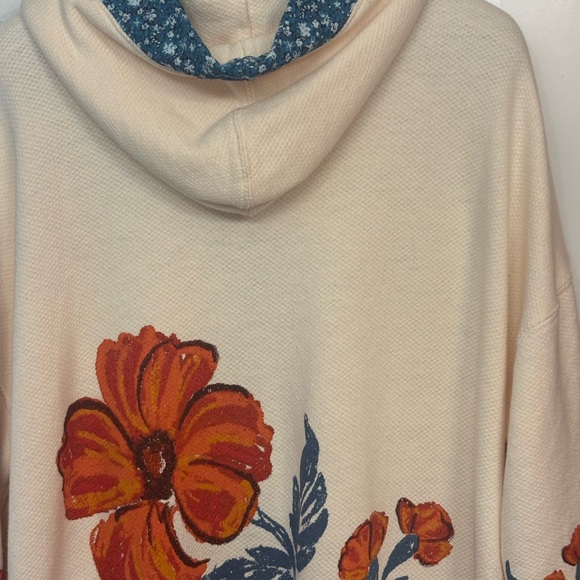 Free People Blue and Orange Floral Coat - Picture 6 of 8